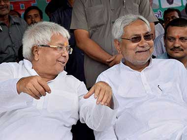 File image of Lalu Prasad Yadav and Nitish Kumar. PTI