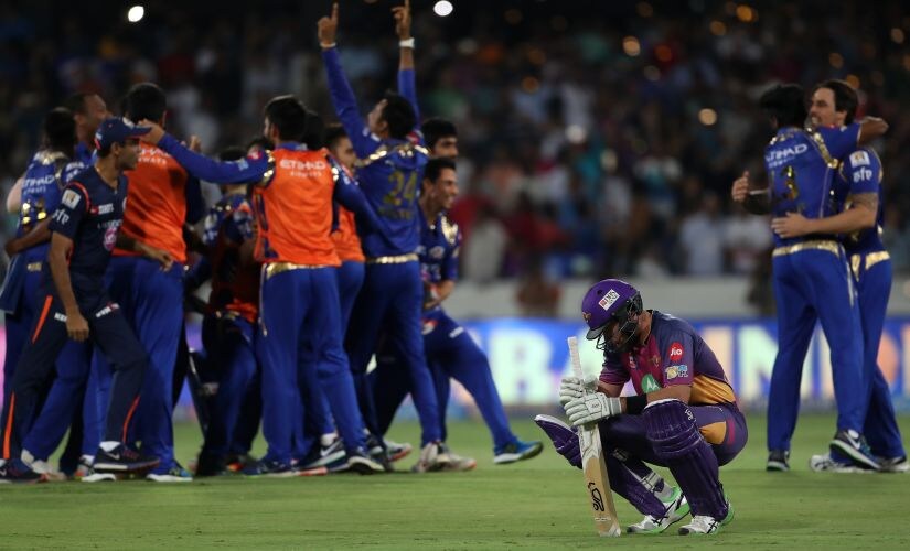 Dan Christian reacts to Pune's loss in the IPL final. Sportzpics/IPL