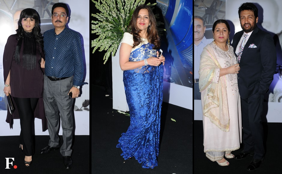 Neeta Lulla with her husband, Dr Shyam Lulla; Sangeeta Jindal; Alka and Shekhar Suman at Praful Patel's biography launch. Photos: Sachin Gokhale/Firstpost Neeta Lulla with her husband, Dr Shyam Lulla; Sangeeta Jindal; Alka and Shekhar Suman at Praful Patel's biography launch. Photos: Sachin Gokhale/Firstpost
