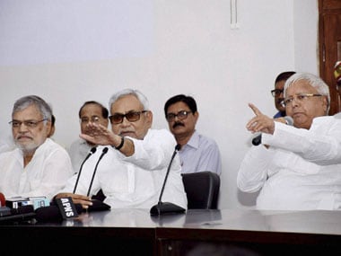 Bihar CM Nitish Kumar won't break ties with Lalu despite the corruption charges against him. PTI