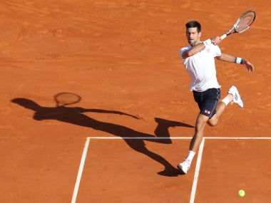 Novak Djokovic in action on clay at the Monte Carlo Masters. AFP