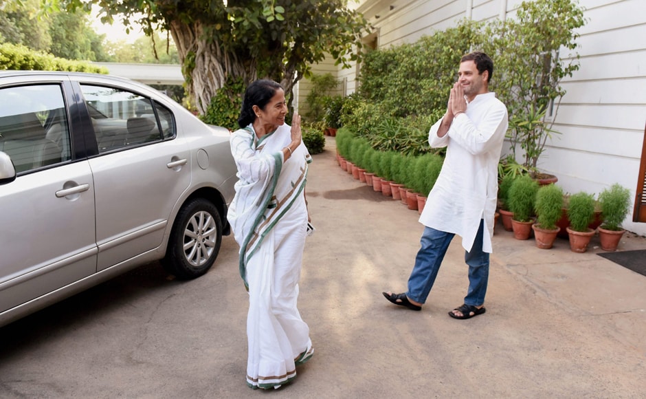 The Congress meanwhile said its leadership was holding talks with various parties in a bid to agree on a common candidate for the president's post. The meeting between Banerjee and Gandhi was part of a series of meetings that the Congress president has been holding with other political leaders on the issue. The Congress meanwhile said its leadership was holding talks with various parties in a bid to agree on a common candidate for the president's post. The meeting between Banerjee and Gandhi was part of a series of meetings that the Congress president has been holding with other political leaders on the issue.