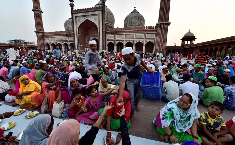 Muslims who are fasting get up early to eat a pre-dawn meal called suhoor and then break their fast with a meal referred to as iftar. In the picture, Muslims have gathered at Jama Masjid in Delhi to break their fast. PTI Muslims who are fasting get up early to eat a pre-dawn meal called suhoor and then break their fast with a meal referred to as iftar. In the picture, Muslims have gathered at Jama Masjid in Delhi to break their fast. PTI