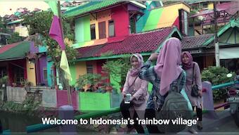 Watch: The Indonesian 'rainbow village' that has become an internet sensation
