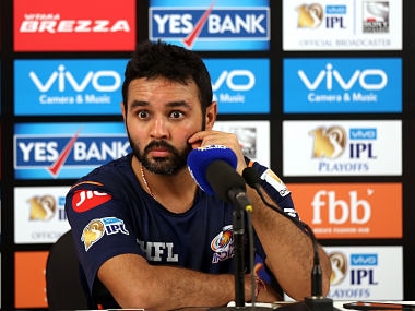 Parthiv Patel at a presser after the first qualifier between Mumbai Indians and Rising Pune Supergian. Sportzpics