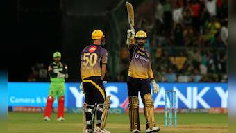 IPL 2017: KKR ride on Sunil Narine's record 50 to beat hapless RCB, seal playoffs berth