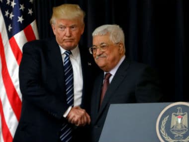 Donald Trump meets Palestinian president Mahmoud Abbas to discuss Israel-Palestine ties