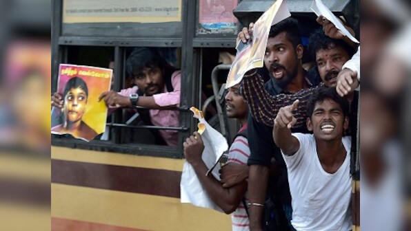 Chennai police detains pro-Tamil activists at Marina beach for holding a memorial for victims of Sri Lankan ethnic conflict
