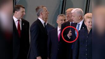 NATO summit: Donald Trump shoves aside Montenegro PM Dusko Markovic, who calls it 'natural'