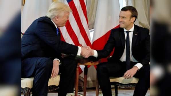 Donald Trump meets Emmanuel Macron, says whole world talking about French president's win