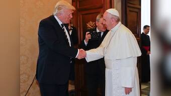 Donald Trump arrives at Vatican to meet Pope Francis