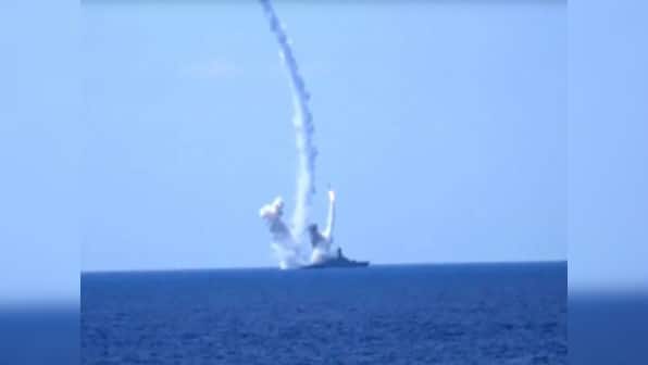 Russia fires cruise missiles at Islamic State positions in Syria