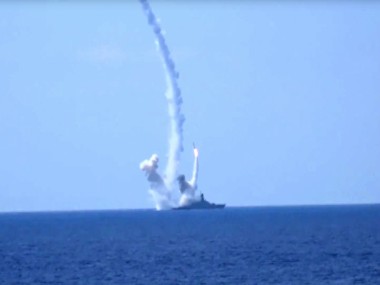 Russia fires cruise missiles at Islamic State positions in Syria Russia fires cruise missiles at Islamic State positions in Syria