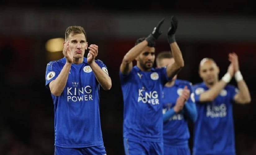 File image of Leicester City's Marc Albrighton. Reuters