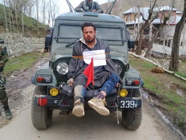 Kashmir human shield row: Farooq Ahmed Dar asks whether dragging a person is an act of bravery Kashmir human shield row: Farooq Ahmed Dar asks whether dragging a person is an act of bravery