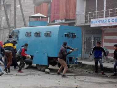 File image of protests in Kashmir. PTI
