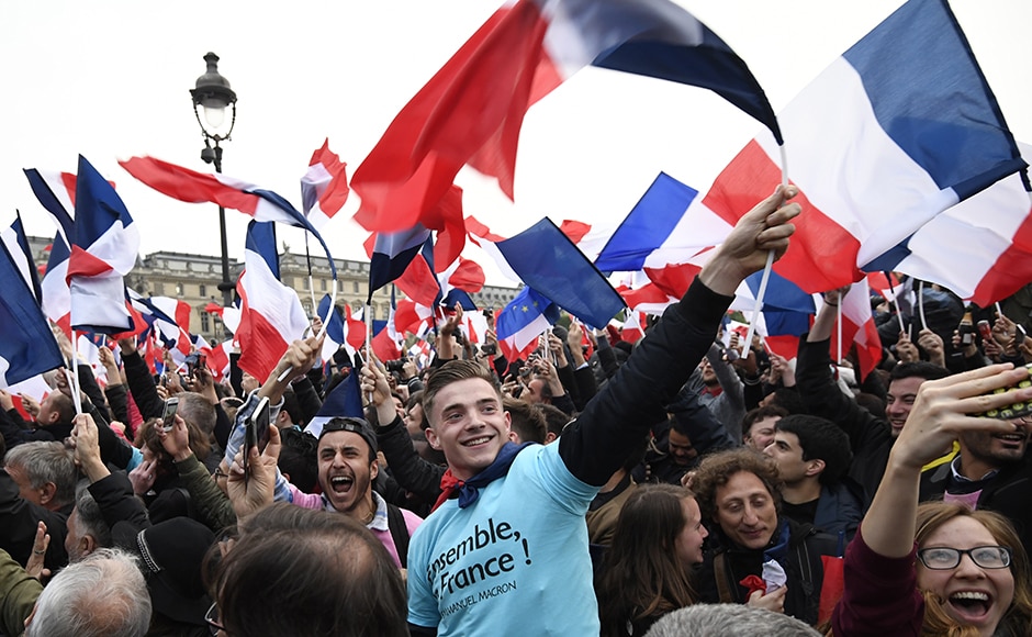 Almost definitive results showed Macron winning 65.82 percent of the vote in the first ever election he has contested, far ahead of the nationalist Le Pen at 34.18 percent. But in a sign of widespread voter disillusionment, one in three voters abstained or cast a blank ballot. AFP Almost definitive results showed Macron winning 65.82 percent of the vote in the first ever election he has contested, far ahead of the nationalist Le Pen at 34.18 percent. But in a sign of widespread voter disillusionment, one in three voters abstained or cast a blank ballot. AFP