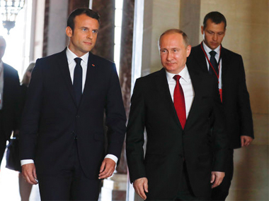Emmanuel Macron hosts Vladimir Putin, held 'frank' talks on Syria, Ukraine Emmanuel Macron hosts Vladimir Putin, held 'frank' talks on Syria, Ukraine