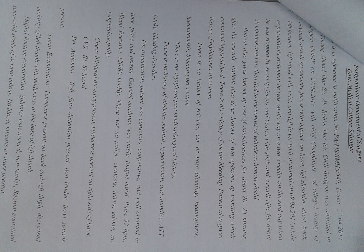 A copy of the Farooq's medical records retrieved by Firstpost.