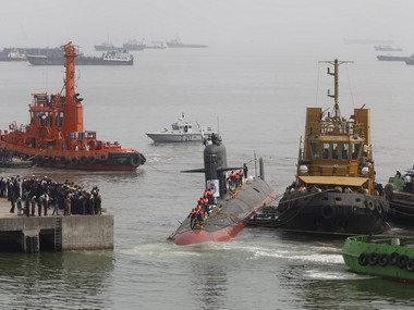 Arun Jaitley hails successful torpedo test of indigenous Scorpene submarine Kalvari Arun Jaitley hails successful torpedo test of indigenous Scorpene submarine Kalvari