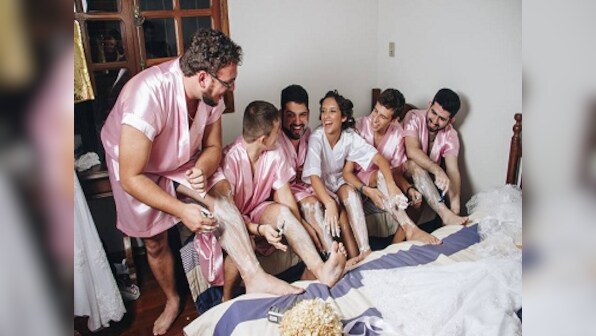 Bridesmaids or Bros? A Brazilian bride has male friends fill in for pre-wedding rituals