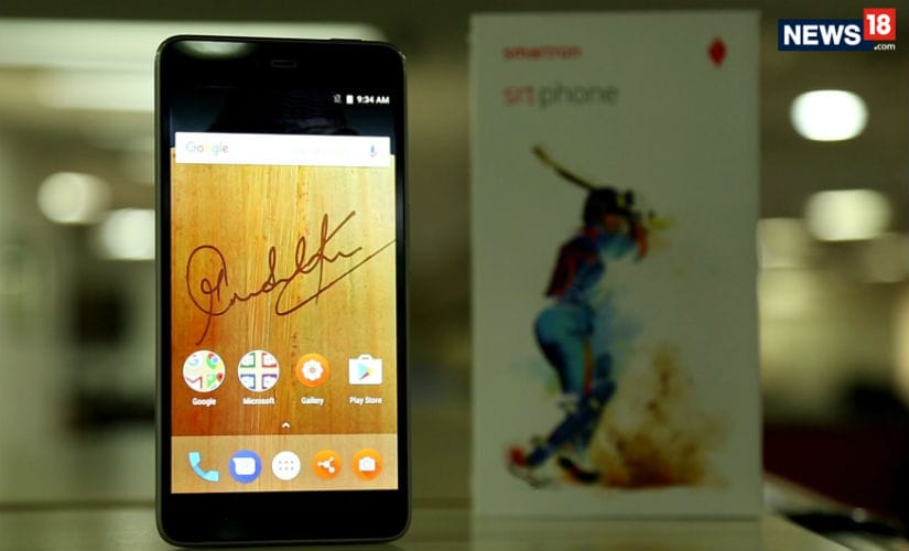 A glimpse of the Sachin Tendulkar-branded phone. Image courtesy: News18.com