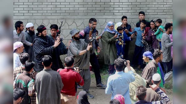 Jammu and Kashmir: Militants give "gun salute" to slain associate at funeral