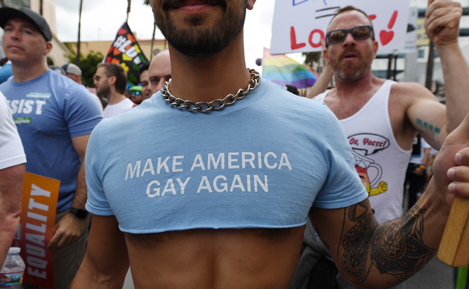 For the LGBT community in the United States, gay pride parade is an emotional time as 12 June 2017 is the first anniversary of the mass shooting in an Orlando gay club, that killed 49 people. AFP For the LGBT community in the United States, gay pride parade is an emotional time as 12 June 2017 is the first anniversary of the mass shooting in an Orlando gay club, that killed 49 people. AFP