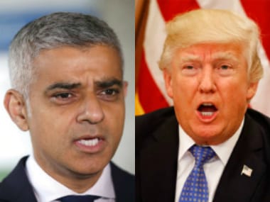London mayor Sadiq Khan and US President Donald Trump.