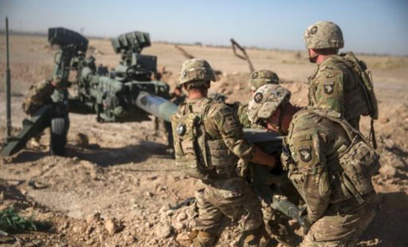 File image of US soldiers maneuvering an M-777 in Afghanistan. AP