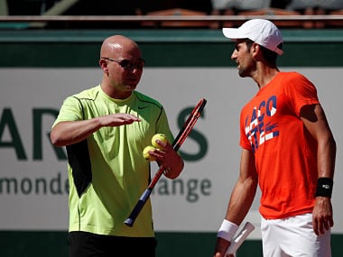Novak Djokovic and his present coach Andre Agassi. Reuters