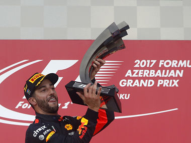 Azerbaijan Grand Prix: Daniel Ricciardo in disbelief after unexpected win, says he was giggling like a schoolboy Azerbaijan Grand Prix: Daniel Ricciardo in disbelief after unexpected win, says he was giggling like a schoolboy