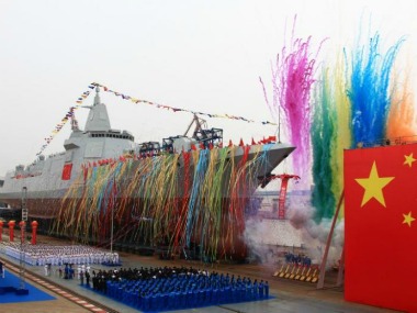China's navy launches first indigenously-manufactured 10,000-tonne Type 055 destroyer China's navy launches first indigenously-manufactured 10,000-tonne Type 055 destroyer
