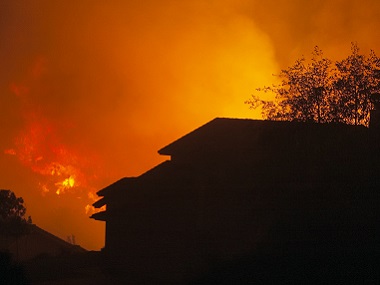 Five-storeyed building in Hyderabad catches fire; 30 people rescued Five-storeyed building in Hyderabad catches fire; 30 people rescued