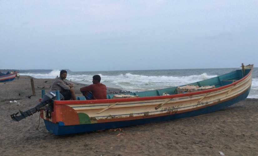 Fishermen at Poonthura Village. Firstpost/Rejimon K