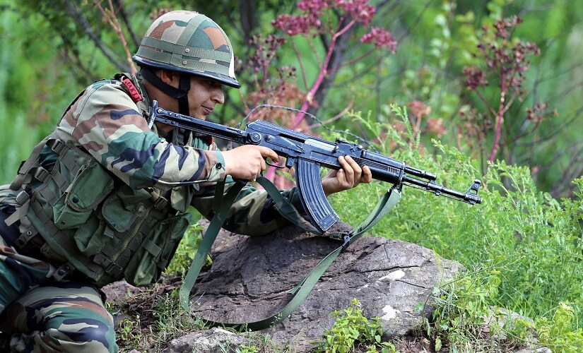 A soldier conducts search operations. Firstpost/Sameer Yasir