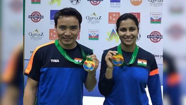 ISSF Gabala World Cup: Jitu Rai and Heena Sidhu bag gold in mixed team 10m air pistol event