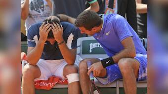 French Open 2017: Juan Martin del Potro advances after Nicolas Almagro's tearful withdrawal