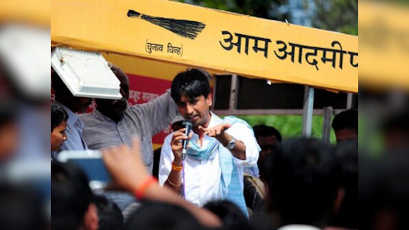 Posters outside AAP office in Delhi call Kumar Vishwas 'traitor', 'BJP's close friend'