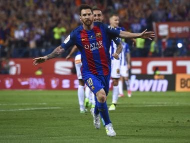 Lionel Messi in action for Barcelona. AFP