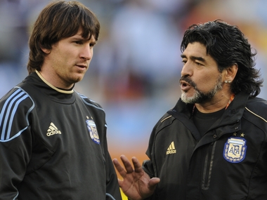 Diego Maradona says Lionel Messi is not Argentina's leader because he 'goes to bathroom 20 times before a game' Diego Maradona says Lionel Messi is not Argentina's leader because he 'goes to bathroom 20 times before a game'