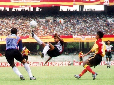 File image of a Mohun Bagan versus East Bengal game. AFP