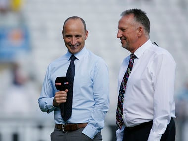 File image of England's Nasser Hussain and Ian Botham. Reuters