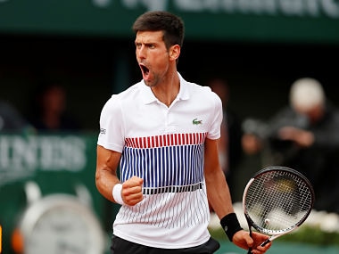 Novak Djokovic in his third round match against Argentina's Diego Schwartzman. Reuters