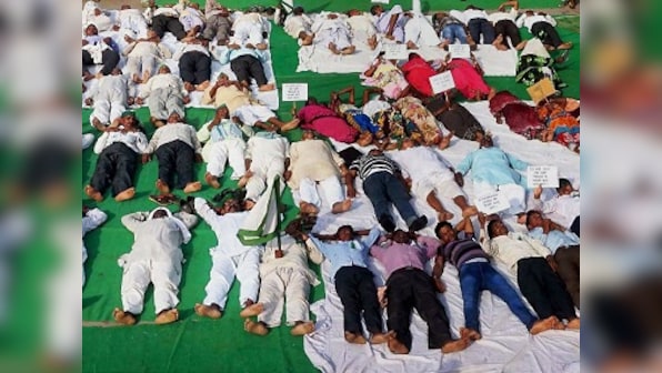 International Yoga Day 2017: Congress workers, protesting farmers perform 'shavasana' in Madhya Pradesh