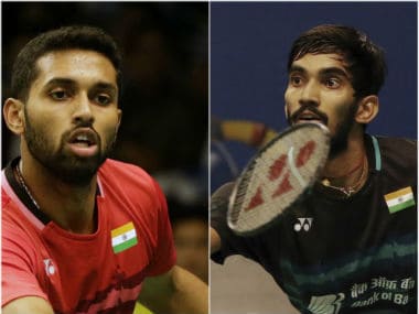 HS Prannoy and Kidambi Srikanth in action at the Indonesia Open. AP