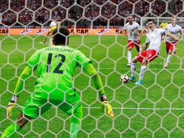 World Cup qualifiers: Robert Lewandowski's hat-trick against Romania keeps them atop Group E World Cup qualifiers: Robert Lewandowski's hat-trick against Romania keeps them atop Group E