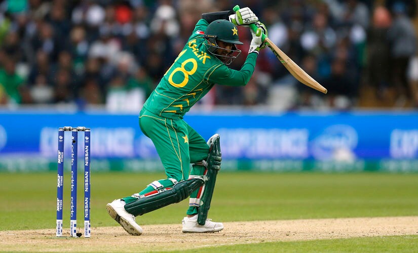 Shoaib Malik at the Champions Trophy. Reuters