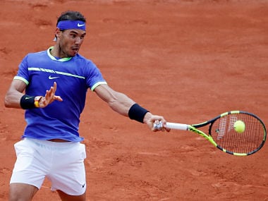 Rafael Nadal in action at the French Open 2017. Reuters