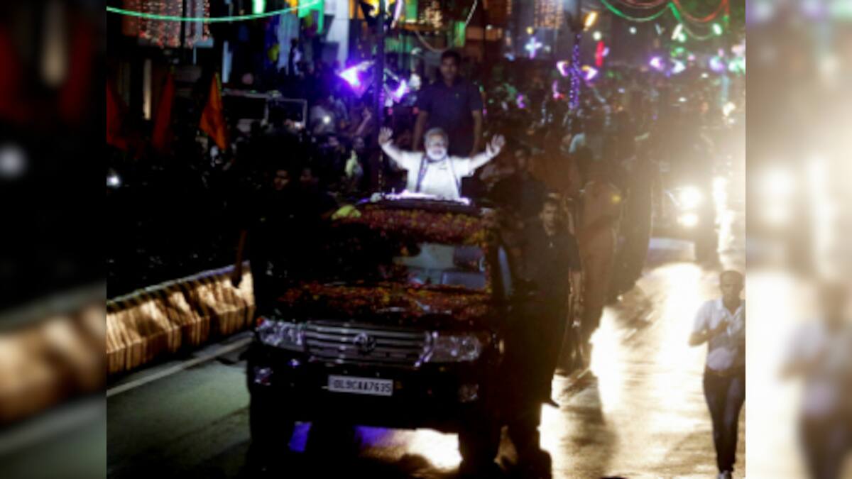Narendra Modi in Gujarat: PM gets a victor's welcome in Rajkot where he ...